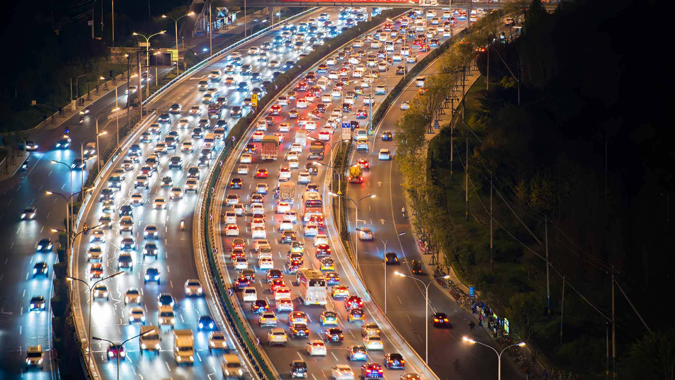 Vehicle being driven in everyday traffic